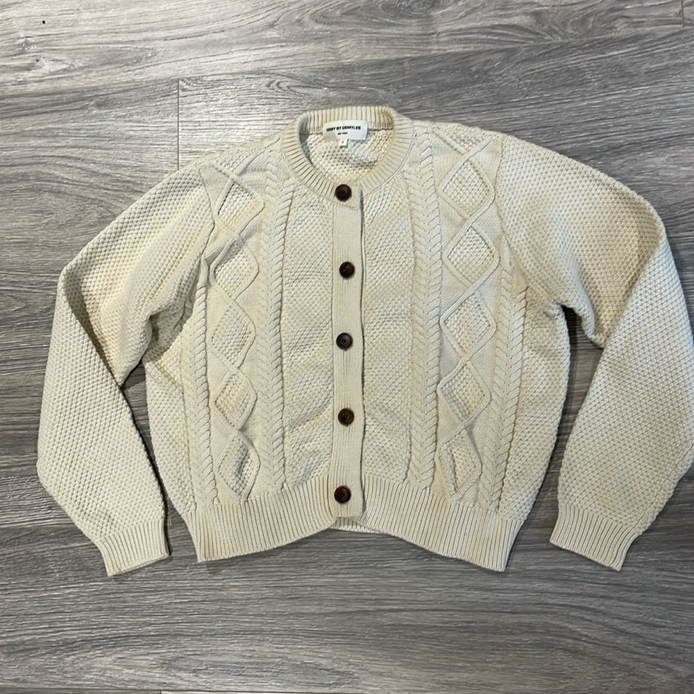 Demy by Demylee NY cable knit organic cotton cardigan